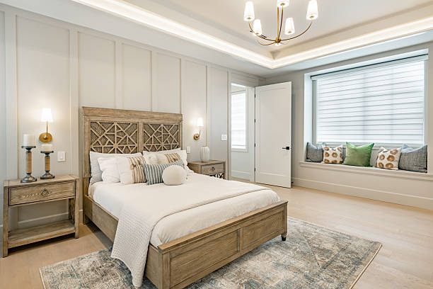 Aménagement d'une suite parentale moderne dans une maison individuelle